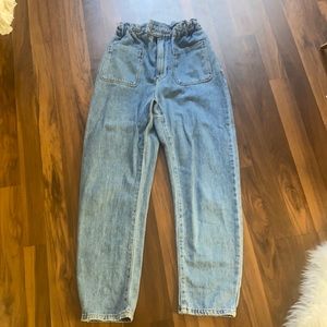 Zara paper bag waist jeans